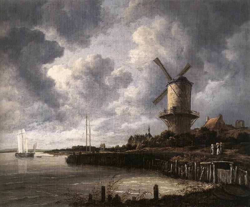 RUISDAEL, Jacob Isaackszon van The Windmill at Wijk bij Duurstede af oil painting image